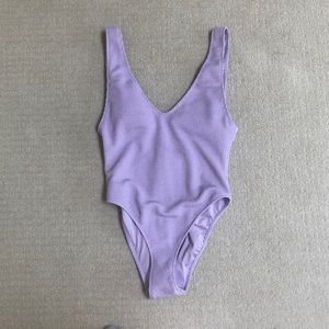 Purple Zara one piece bathing suit